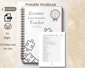 Eczema Tracker Journal, log and Workbook for kids and adults