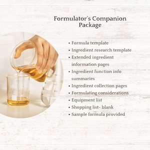 Natural Skin Care Formula Worksheets image 2