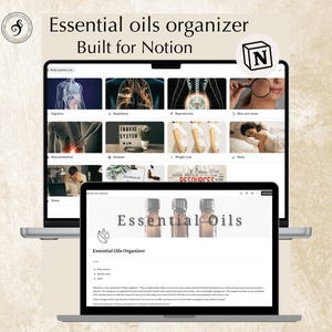 Planificador y plantilla de fórmulas de aceites esenciales (Notion)