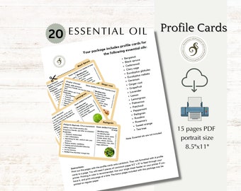 Essential oil profile cards (original set of 20)