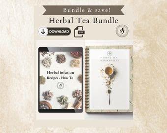 Kit para preparar infusiones: Recetas y hojas de trabajo para prepararlas tú mismo (descarga digital)