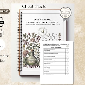 Essential oil chemistry cheat sheets for aromatherapy students quick reference