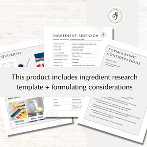 Natural Skin Care Formula Worksheets image 7