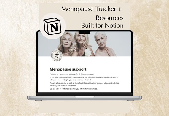 Menopause Tracker, Planner and Journal for Notion