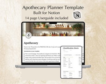 Essential oils and herbs apothecary hub | Notion template