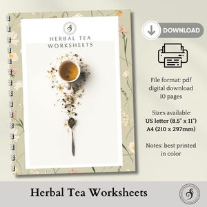 Planilhas para mistura de chás de ervas (editáveis no Canva Pro, link de acesso incluso)