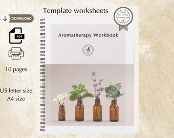 Aromatherapy Workbook and essential oil worksheets and journal pages for students