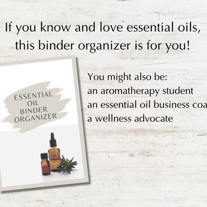 Essential Oil Planner & Formula Template binder inserts image 6