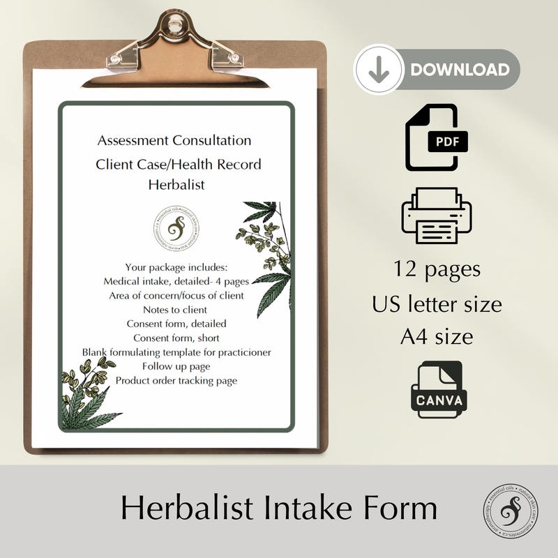 Herbal Consultation Intake - Etsy Canada