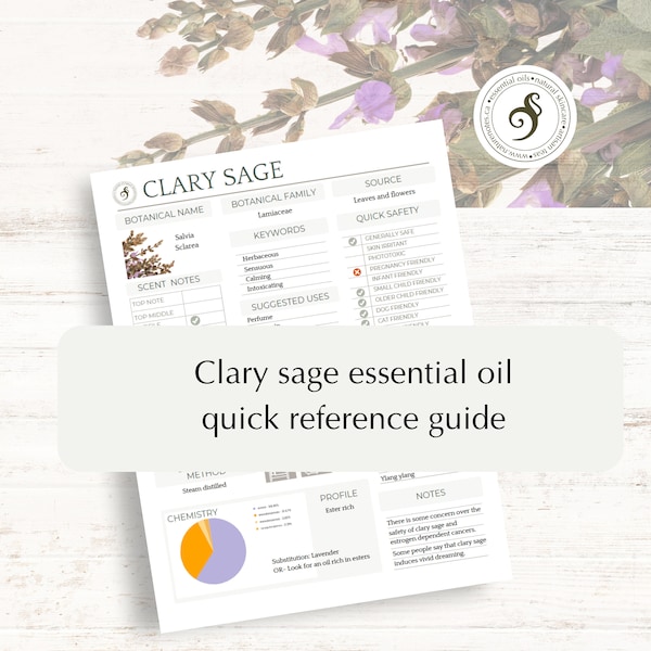 Clary sage essential oil quick reference guide
