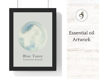 Blue tansy oil art | essential oil artwork