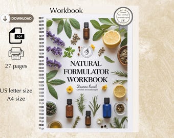 Mallar för naturlig hudvårdsformel och arbetsblad med formuleringsverktyg