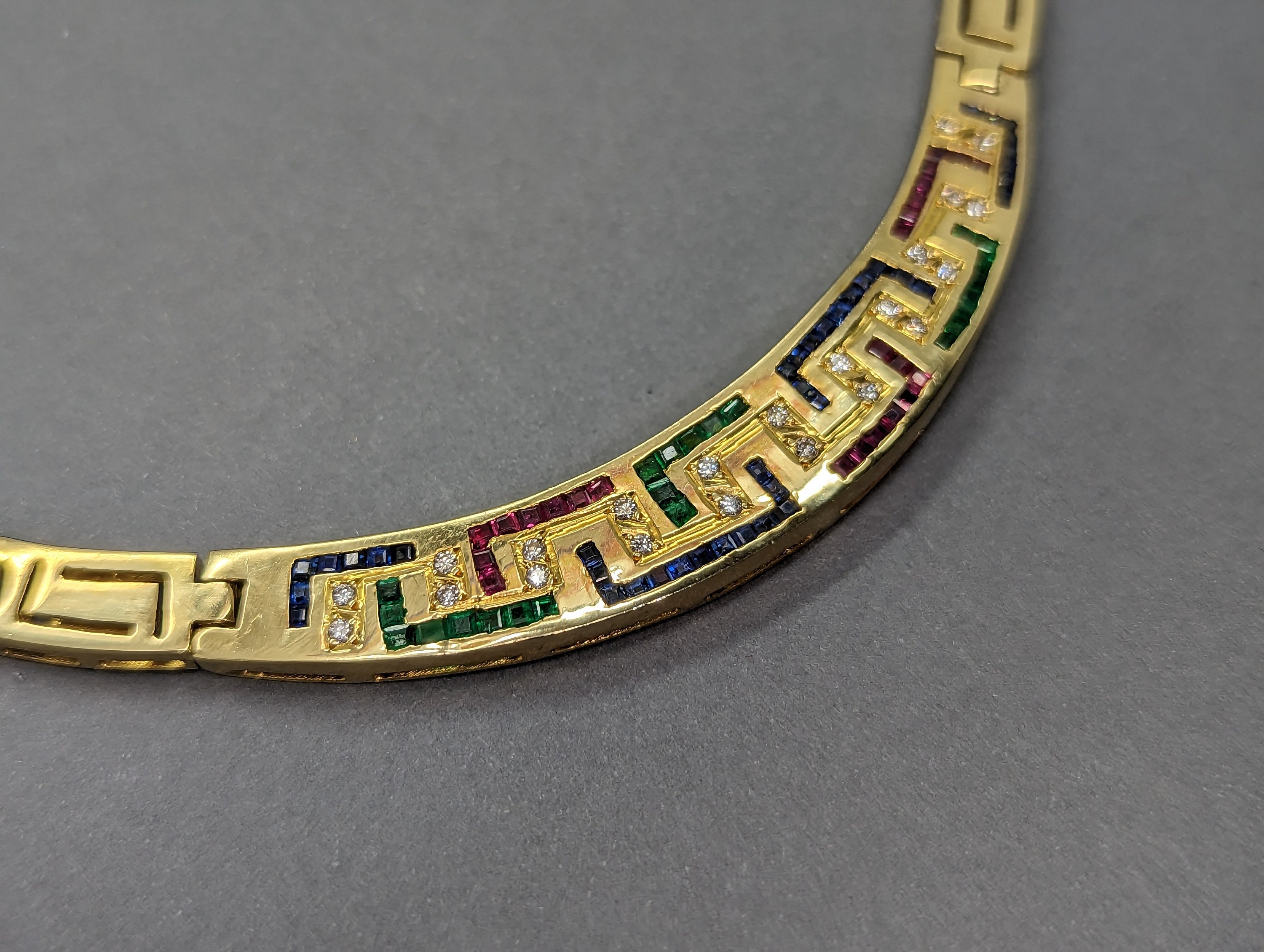 Greek Key Meander Necklace in Sterling Silver, Meander Necklace |  ELEFTHERIOU EL Greek Jewelry