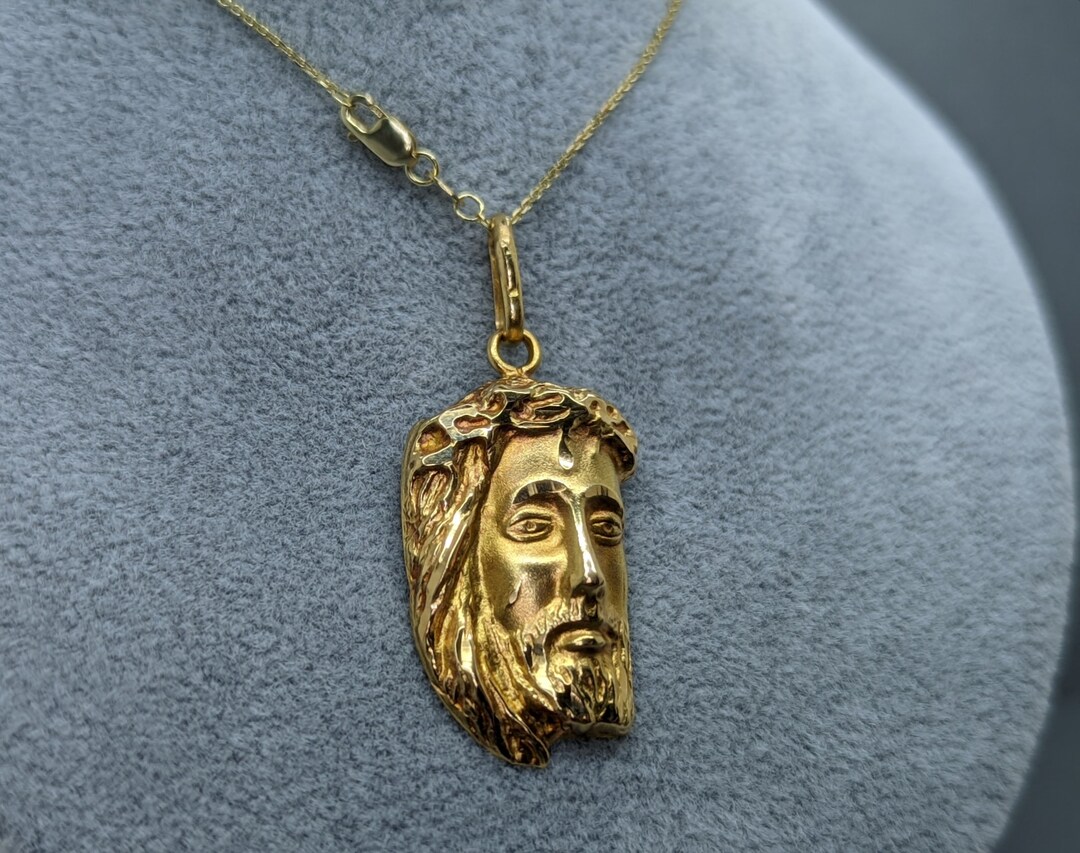 アクセサリー RAYDBACK JESUS 18K GOLD PENDANT JESUS 18K GOLD PENDANT- (EMERALD EYES) – RAYDBACK
