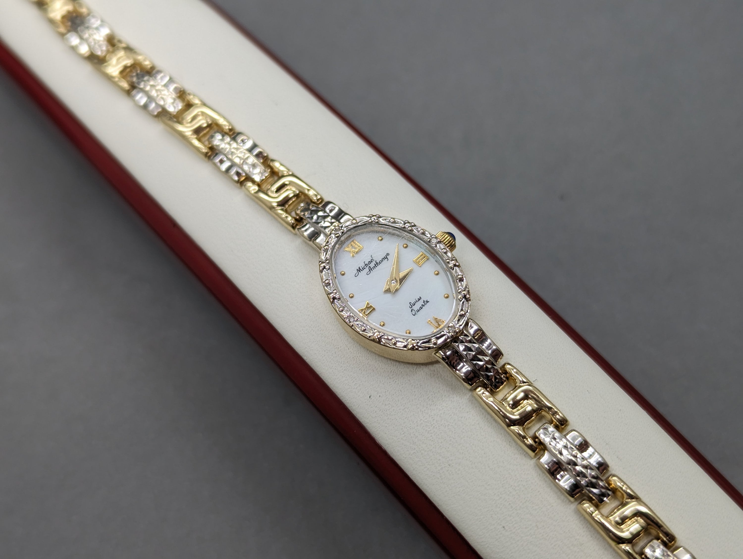 14K Two Tone Solid Gold Michael Anthony Watch Quartz Powered With New Battery Etsy Canada