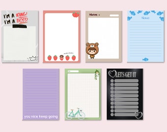 A5 Notepad - Cute Subtle BTS Inspired Stationary