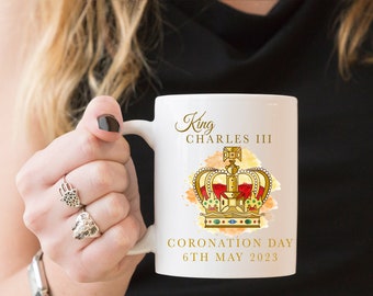 King Charles III Coronation Keepsake Mug In Gift Box | King Charles 2023 Coronation Gift Souvenir Mug | King Charles Crown Mug