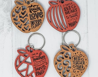 Wooden Teacher Keychains