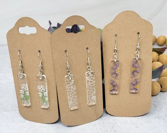 Assorted Acrylic Flower Bar Dangle Earring