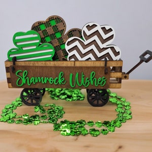 St Patrick&#39;s Day Themed Interchangeable Wagon/ Raised Shelf Sitter