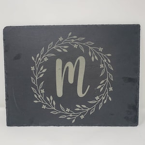 Personalized Initial Slate Charcuterie Board