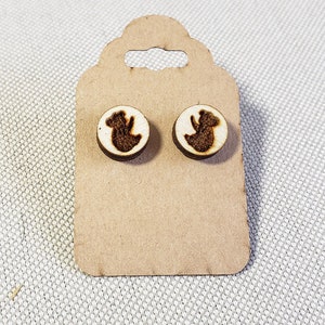 Wooden Koala Stud Earrings