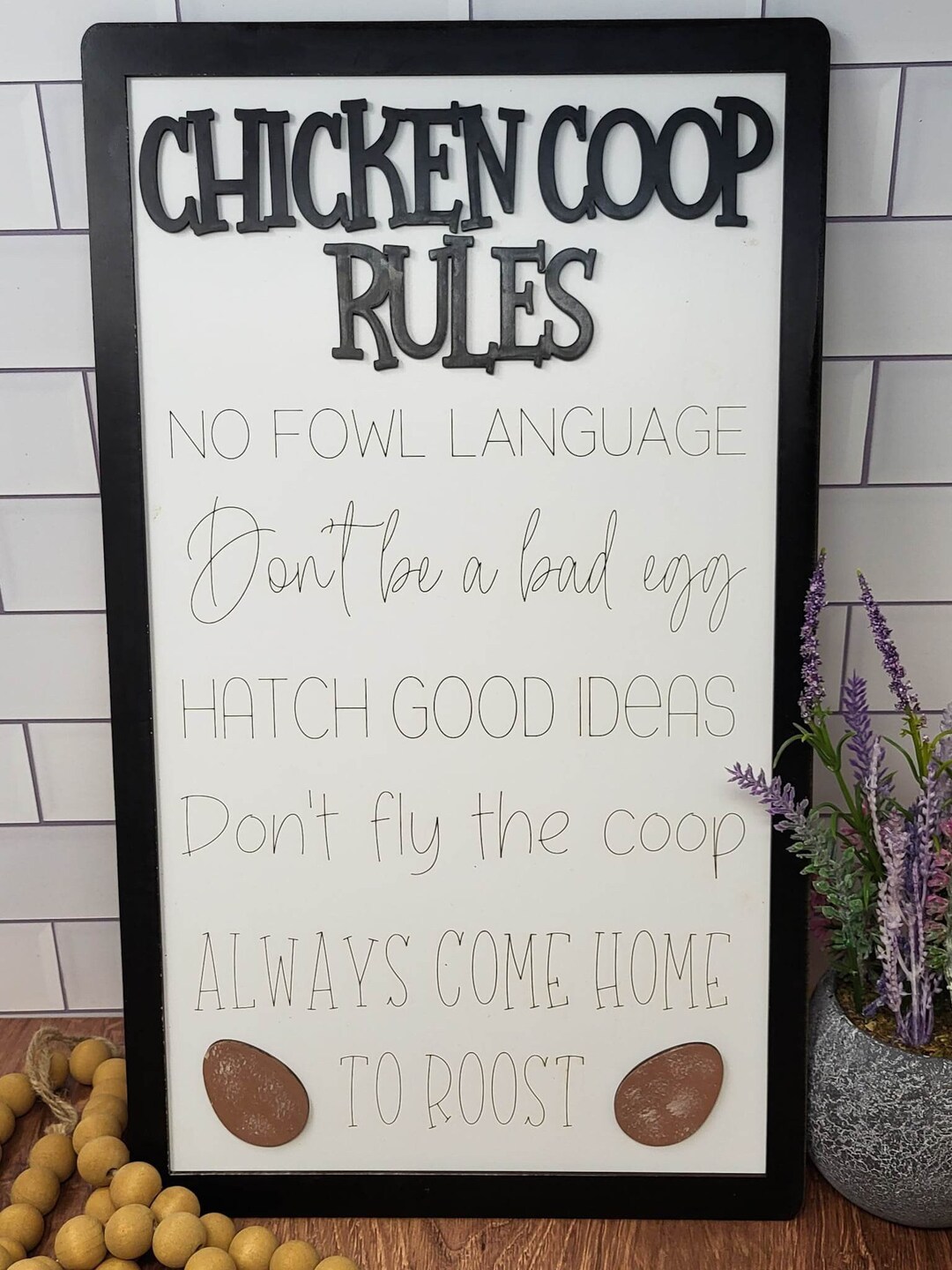 Laser Cut Chicken Coop Rules Etsy