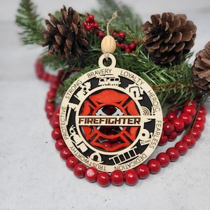 Firefighter Christmas Ornament Personalization Available