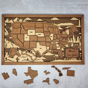 Personalized United States Travel Map