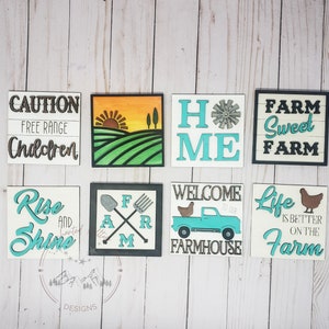 Farmhouse Interchangeable Tiles, Tiles ONLY
