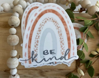 Be kind sticker, rainbow sticker