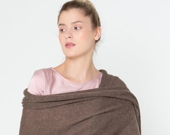 Wrap Knit Cashmere Scarf Shawl Italian 100% Cashmere Scarf Lightweight Knitted Real Cashmere Scarf for Women Cashmere Knit Scarf Blanket