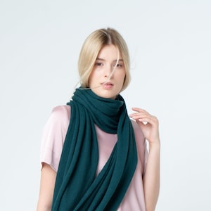 Lightweight Knitted Pure Cashmere Scarf for Women 100% Cashmere Scarf  Real Italian Cashmere Wrap Scarf Shawl Cashmere Knit Scarf Blanket