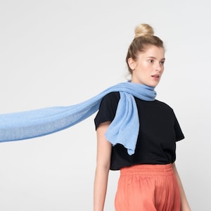 Lightweight Knitted Pure Cashmere Scarf for Women 100% Cashmere Scarf  Real Italian Cashmere Wrap Scarf Shawl Cashmere Knit Scarf Blanket