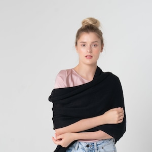 Cashmere Scarf Lightweight Knitted Pure 100% Cashmere Scarf for Women Real Italian Cashmere Wrap Scarf Shawl Cashmere Knit Scarf Blanket