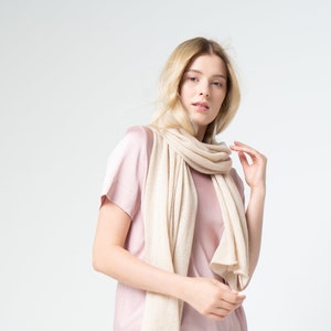 100% Cashmere Scarf Lightweight Knitted Pure Cashmere Scarf for Women Real Italian Cashmere Wrap Scarf Shawl Cashmere Knit Scarf Blanket