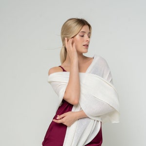 Cashmere Wrap Scarf Shawl Pure Italian 100% Cashmere Scarf Lightweight Knitted Real Cashmere Scarf for Women Cashmere Knit Scarf Blanket