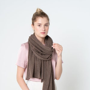 Wrap Knit Cashmere Scarf Shawl Italian 100% Cashmere Scarf Lightweight Knitted Real Cashmere Scarf for Women Cashmere Knit Scarf Blanket