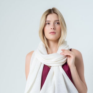 Cashmere Wrap Scarf Shawl Pure Italian 100% Cashmere Scarf Lightweight Knitted Real Cashmere Scarf for Women Cashmere Knit Scarf Blanket