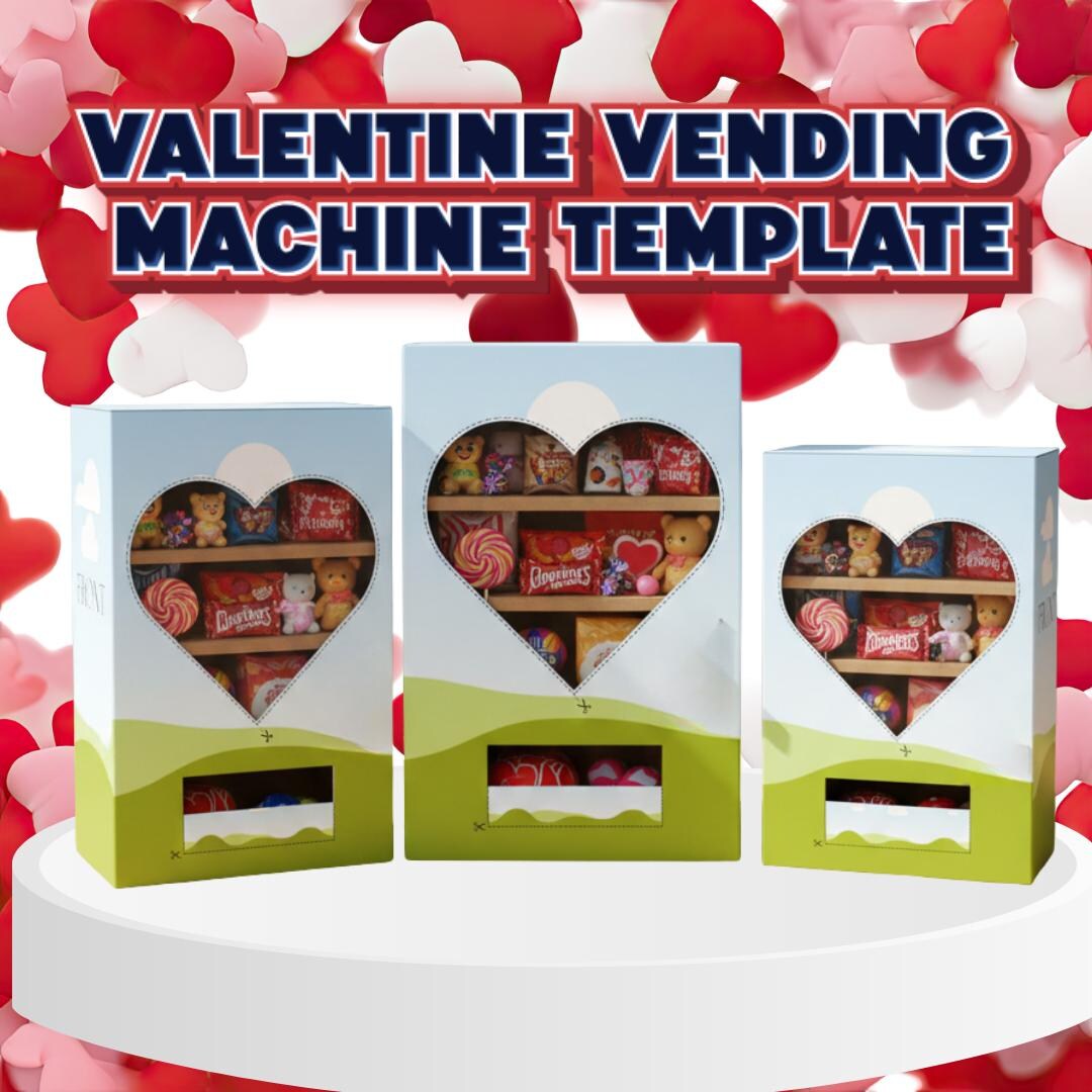 Valentine Vending Machine Template - Etsy Canada