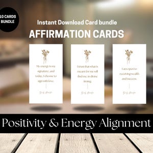 Daily Affirmation Card, Editable cards, Daily Affirmation cards, DIY Digital Cards, Manifestation cards Bundle