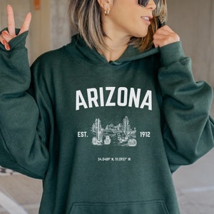 Arizona Hoodie/ Vintage Arizona Hoodie/ State Hoodie/ Arizona Sweatshirt/ Arizona Gifts