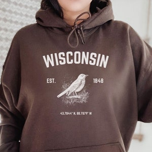 Wisconsin Hoodie/ Trendiger Wisconsin Hoodie/ Vintage Wisconsin Hoodie/ Wisconsin Geschenk/ Wisconsin Crewneck