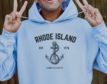 Rhode Island Hoodie/ Trendy Rhode Island Hoodie/ Vintage Rhode Island Hoodie/ Rhode Island Gift/ Rhode Island Crewenck
