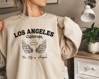 Los Angeles Sweatshirt/ California Sweatshirt/ LA Sweatshirt/ Long Beach California Sweater/ LA Gifts/ City of Angels Gifts