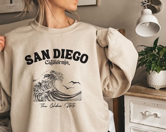 San Diego Sweatshirt/ Trendy California Sweatshirt/ San Diego Sweater/ Americas Finest City/ San Diego Gifts/ San Diego Hoodie