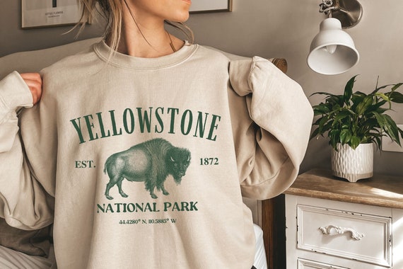 Yellowstone National Park Sweatshirt Yellowstone Sweater Vintage Yellowstone Crewneck Montana Sweatshirt Dutton Ranch Sweater Etsy UK