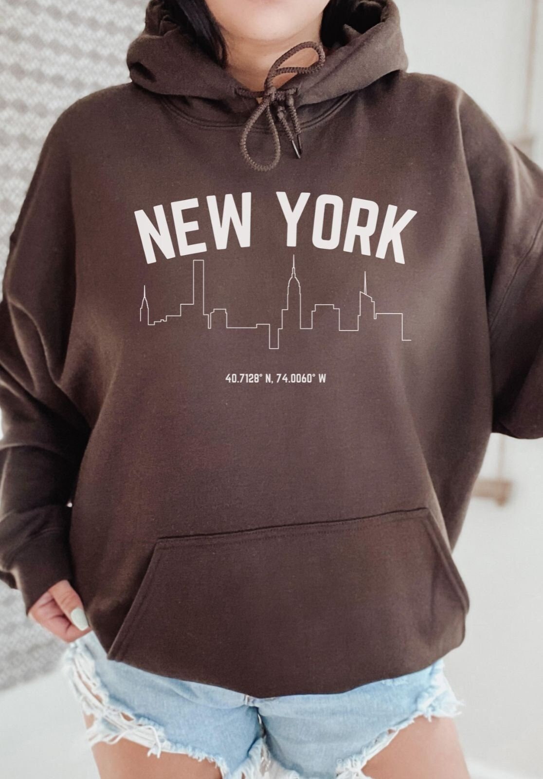 Buy I Love NY New York Hoodie Screen Print Heart Sweatshirt Black Small  Online at desertcartINDIA