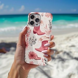 Pink Cowgirl iPhone Case, Pink Cowgirl iPhone Case, Aesthetic Trendy Phone Case for iPhone 16 Pro Max, 15 Plus, 14, 13, 12, 11, XS