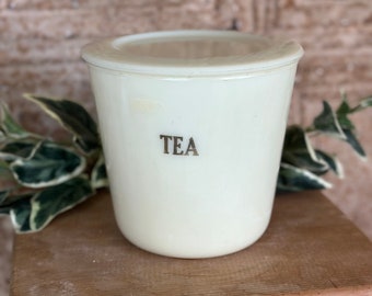 Vintage Mckee Uranium Glass Custard Tea Canister with Lid